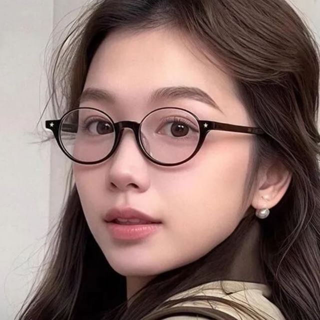 Aisyi-Half Frame Retro Glasses