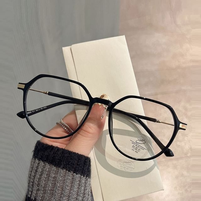 Aisyi-Plastic Round Eyeglasses Frame