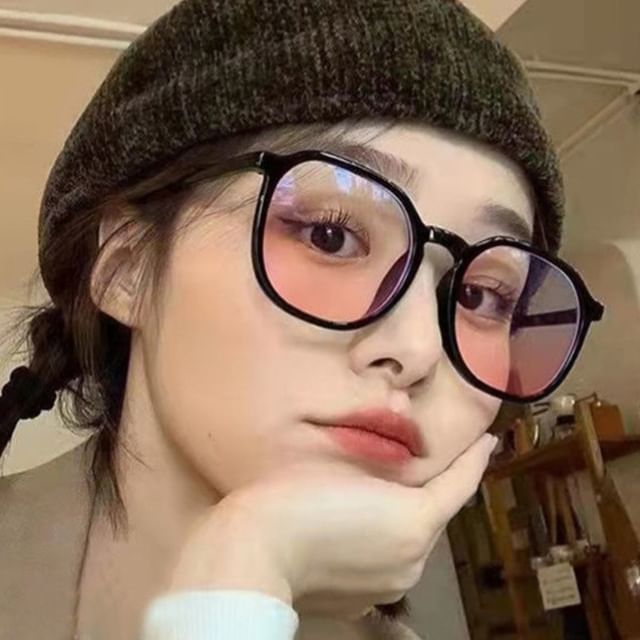 Aisyi-Round Cheek Color Lens Glasses
