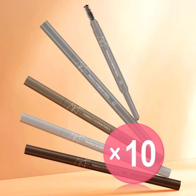 AKF-Triangle Eyebrow Pencil - 4 Colors 10pcs Bundle Set
