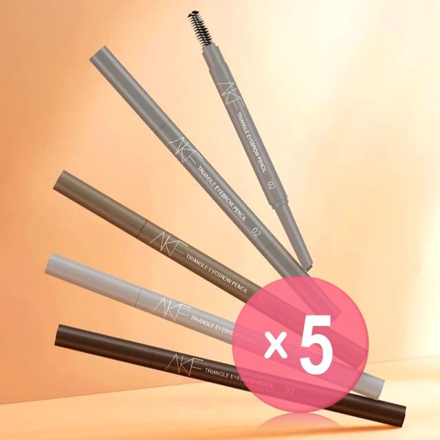 AKF-Triangle Eyebrow Pencil - 4 Colors 5pcs Bundle Set