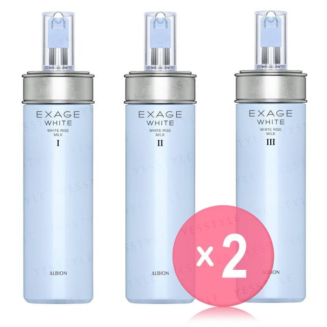 Albion-Exage White White Rise Milk 2pcs Bundle Set