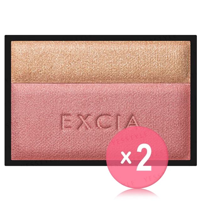 Albion-Excia Blush Duo RD300 Reddish Rose Refill 2pcs Bundle Set