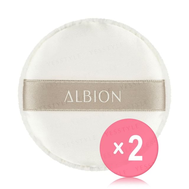 Albion-Studio Raised Powder Puff Small Round 2pcs Bundle Set