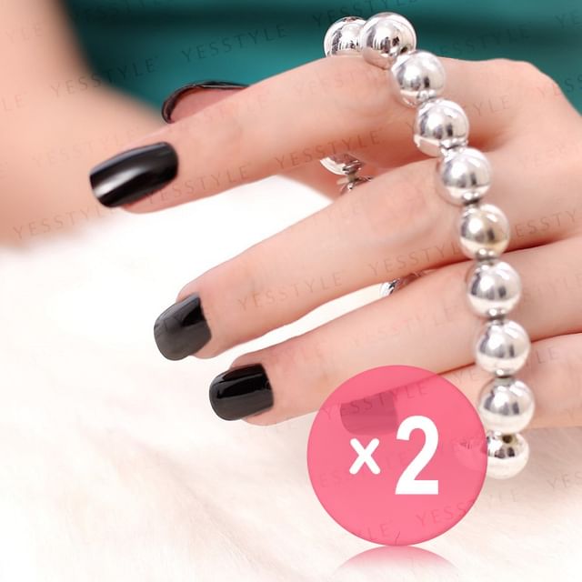 ALLOYA-Water-Based Natural Nail Polish Environmental Friendly 024 Ace Of Spade 2pcs Bundle Set