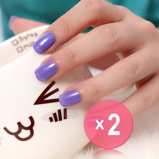 ALLOYA-Water-Based Natural Nail Polish Environmental Friendly 039 Violet Tulip 2pcs Bundle Set