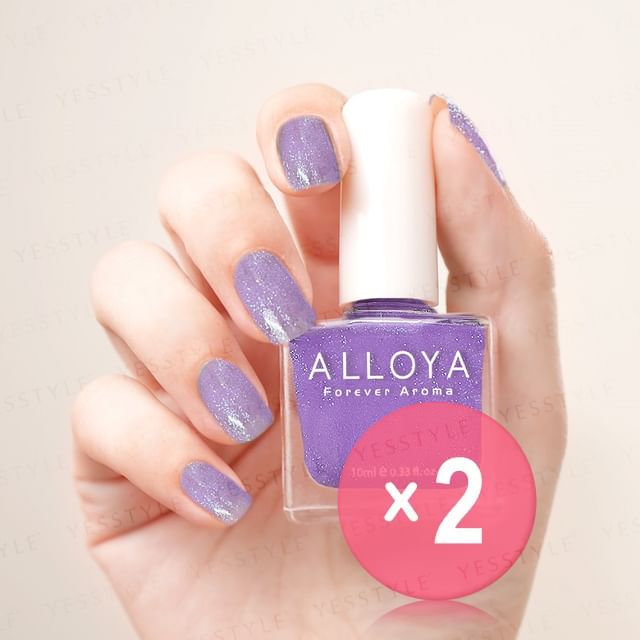 ALLOYA-Water-Based Natural Nail Polish Environmental Friendly 051 Mysterious Garden 2pcs Bundle Set