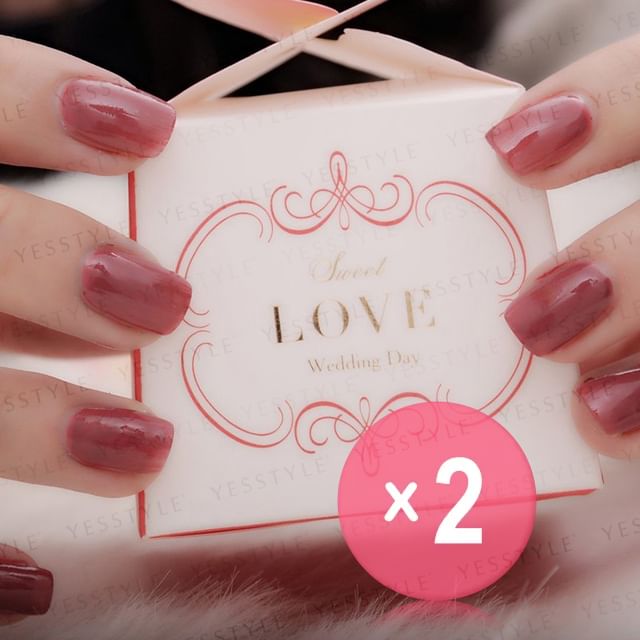 ALLOYA-Water-Based Natural Nail Polish Environmental Friendly 058 Thoroughbred 2pcs Bundle Set
