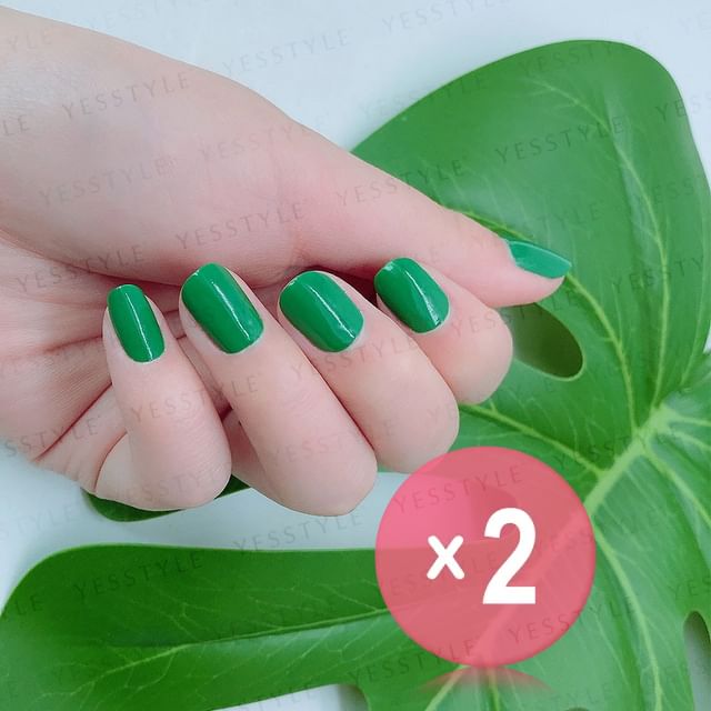 ALLOYA-Water-Based Natural Nail Polish Environmental Friendly 128 Fashion Wild Green 2pcs Bundle Set
