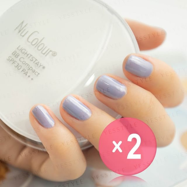 ALLOYA-Water-Based Natural Nail Polish Environmental Friendly 141 Butterfly Pea 2pcs Bundle Set