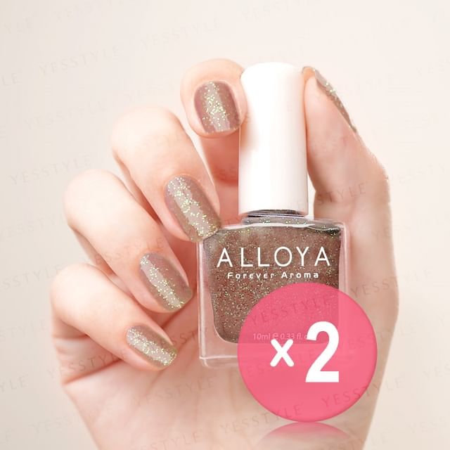 ALLOYA-Water-Based Natural Nail Polish Environmental Friendly 176 Chasing Sakura Xia Ying 2pcs Bundle Set