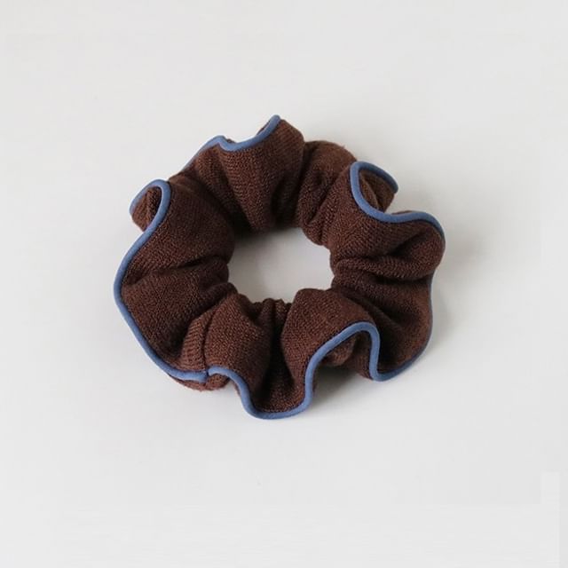 Allyrinta-Contrast Trim Knit Scrunchie