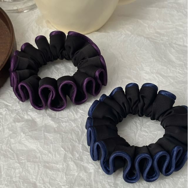 Allyrinta-Contrast Trim Ruffle Scrunchie