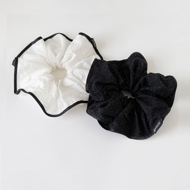 Allyrinta-Dotted Ruffle Scrunchie