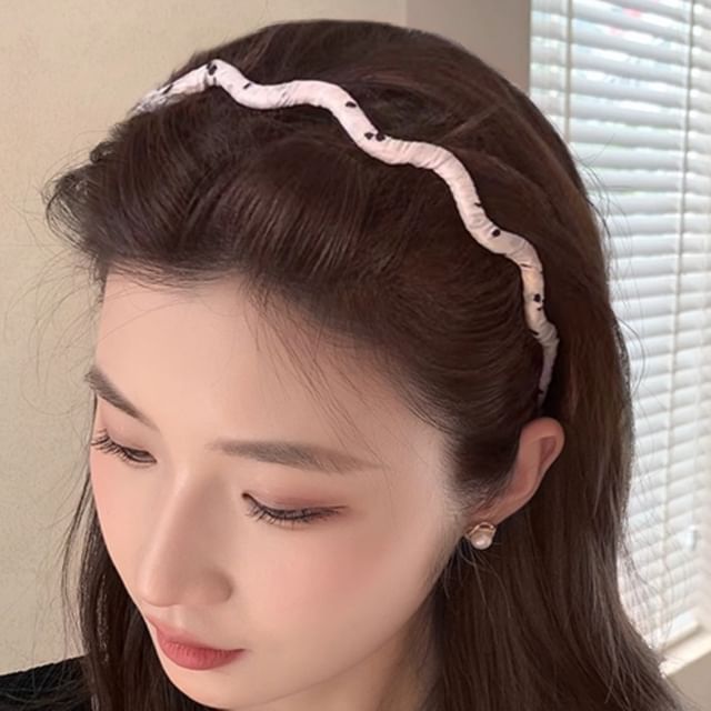 Allyrinta-Dotted Wavy Headband