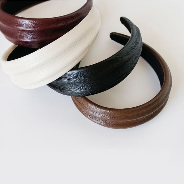 Allyrinta-Faux Leather Headband