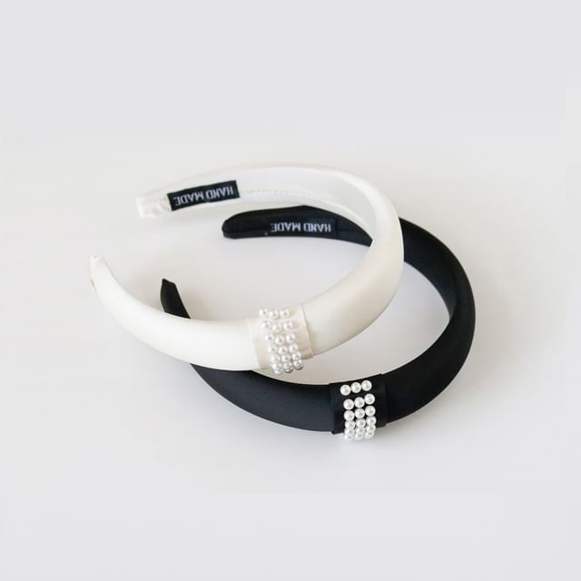 Allyrinta-Faux Pearl Fabric Headband