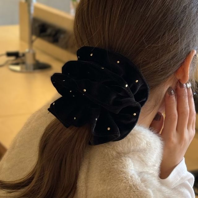 Allyrinta-Glitter Velvet Scrunchie
