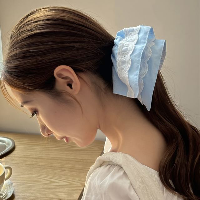Allyrinta-Lace Fabric Panel Scrunchie