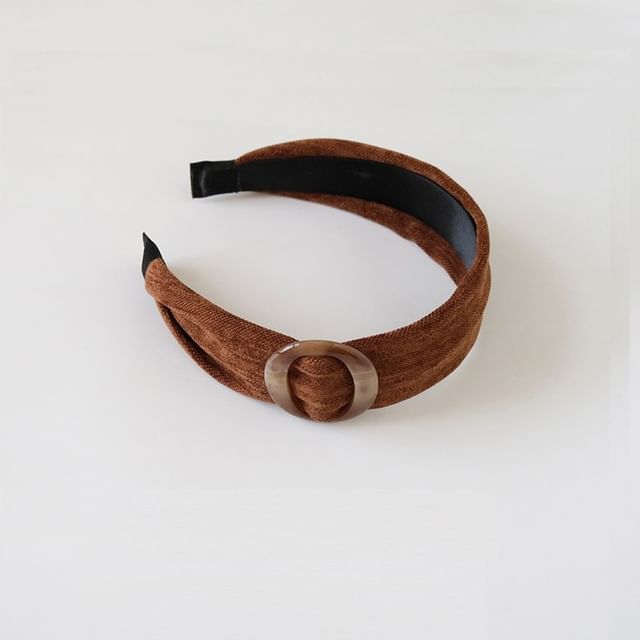 Allyrinta-Oval Buckled Fabric Headband