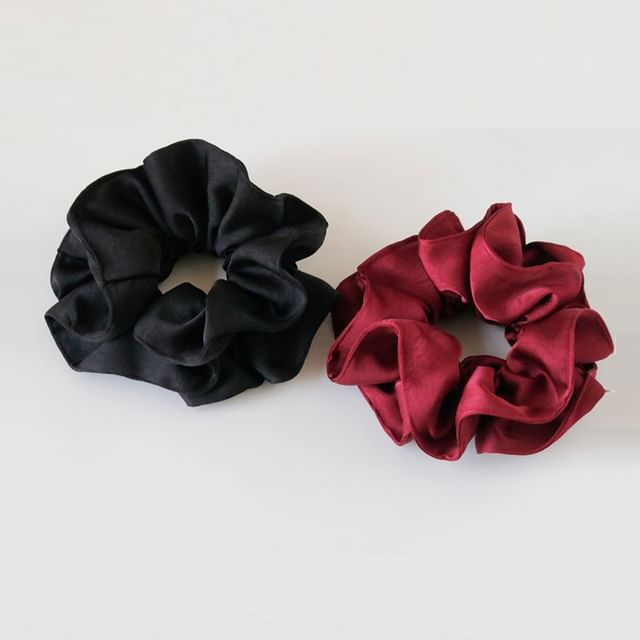 Allyrinta-Plain Satin Scrunchie