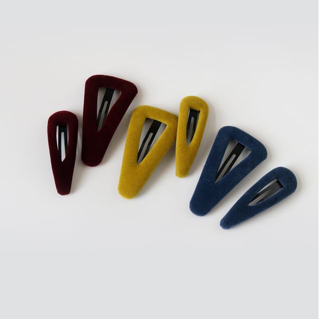 Allyrinta-Plain Velvet Hair Clip