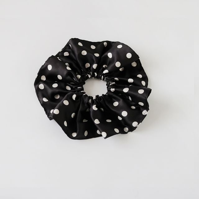 Allyrinta-Polka Dot Fabric Scrunchie