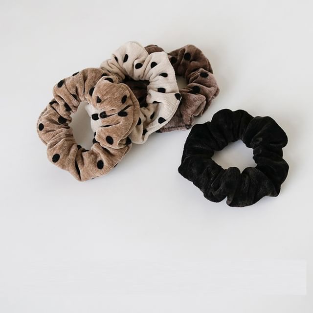 Allyrinta-Polka Dot Velvet Hair Tie