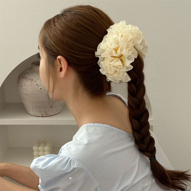 Allyrinta-Ruffle Fabric Scrunchie