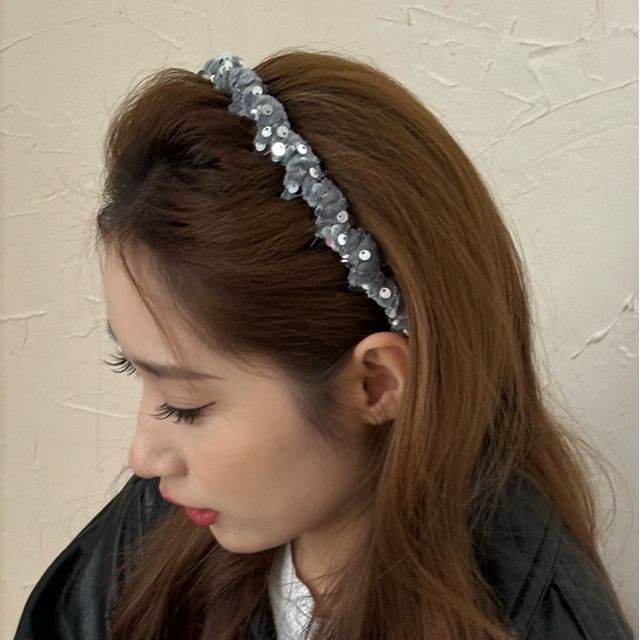 Allyrinta-Sequined Headband