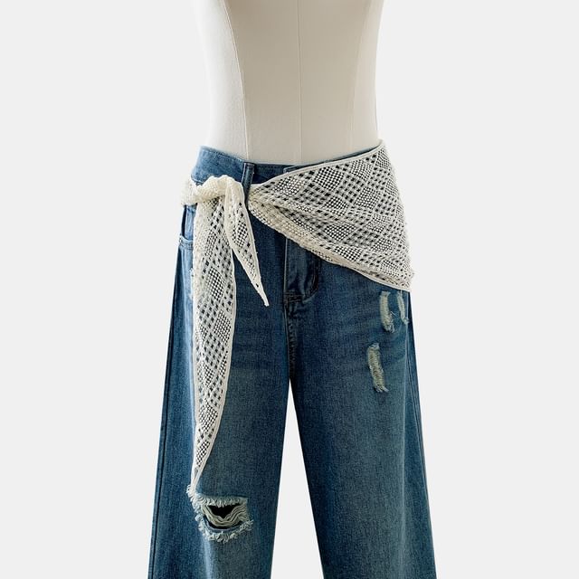 Amandier-Lace Wrap Skirt