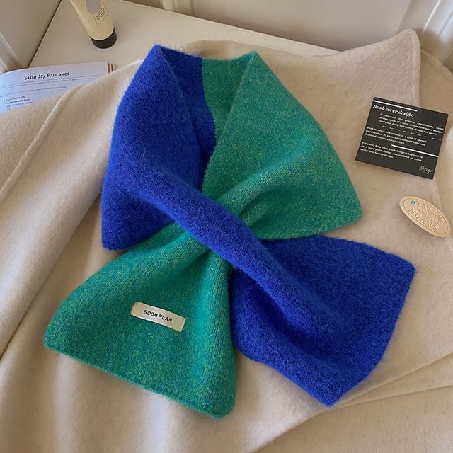 Amandier-Two-Tone Knit Scarf