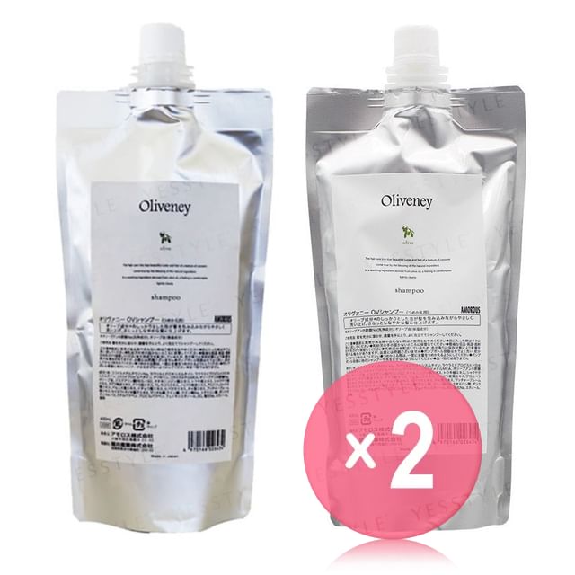 Amorous-Oliveney Shampoo 400ml Refill - 2 Types 2pcs Bundle Set