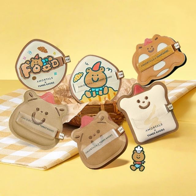 AMORTALS-Bear Bread Series Setting Powder Puff - 3 Types