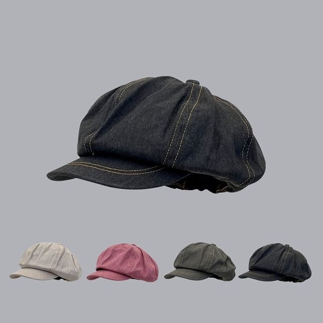 Anavanda-Plain Newsboy Cap