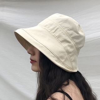 Anavanda-Plain Panel Bucket Hat
