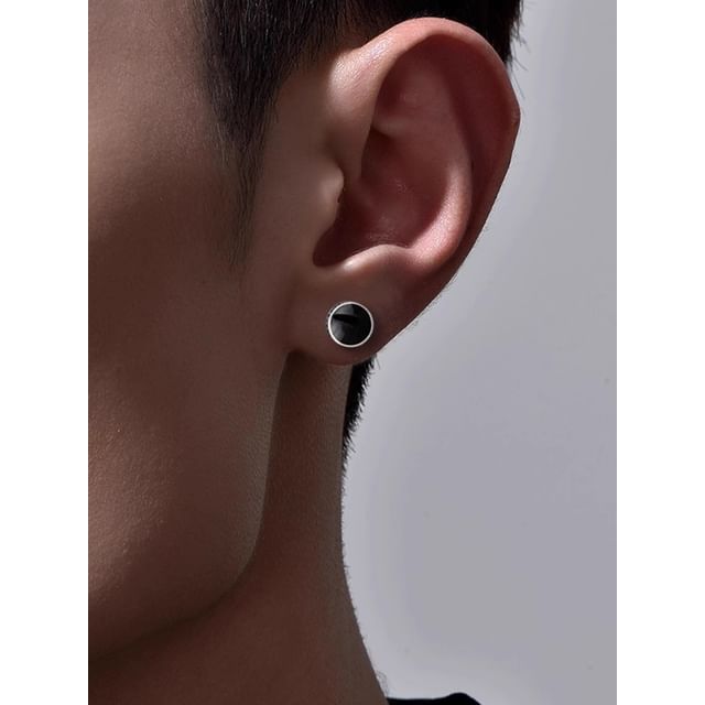 Andante-Sterling Silver Engraved Ear Stud Set