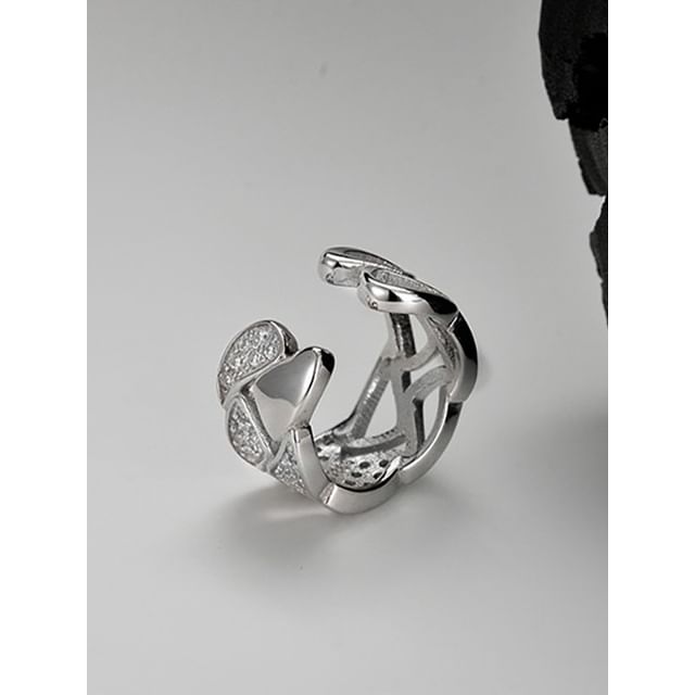 Andante-Sterling Silver Rhinestone Ear Cuff Set