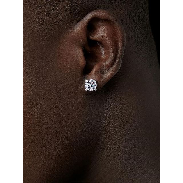 Andante-Sterling Silver Rhinestone Magnetic Earring Set