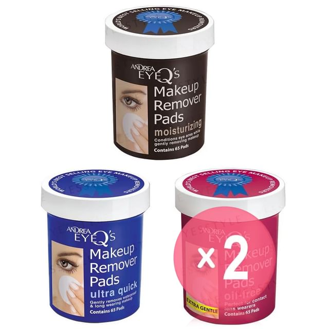 Andrea-Eye Qs Makeup Remover Pads 2pcs Bundle Set