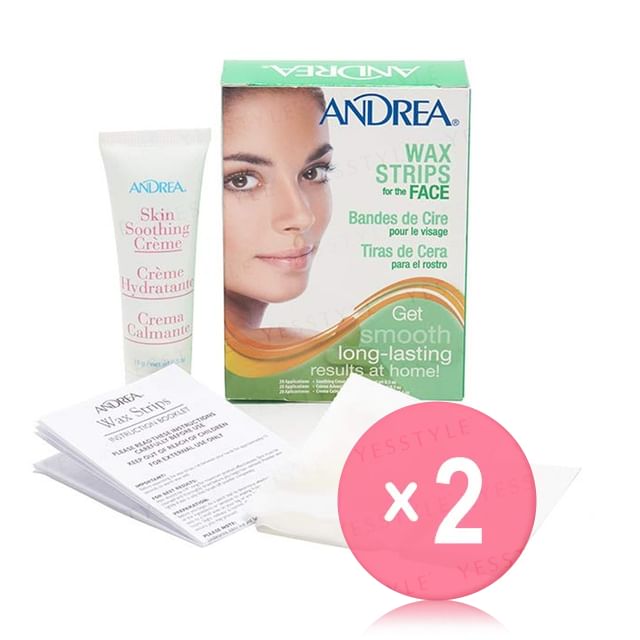 Andrea-Wax Strips for the Face 2pcs Bundle Set