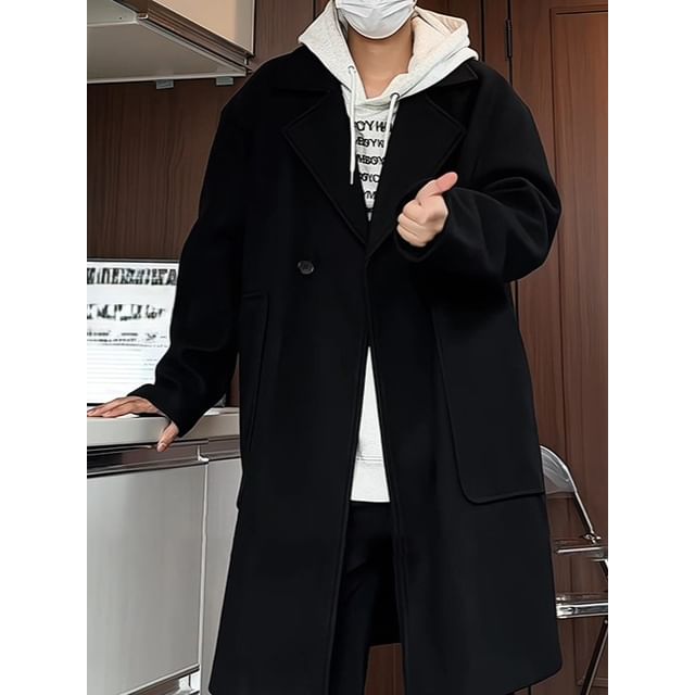 Andrei-Collared Plain Button Coat