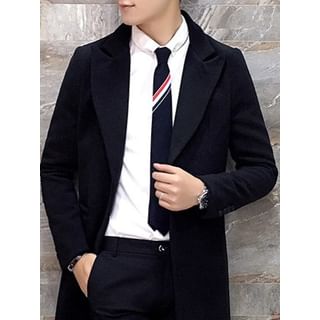 Andrei-Collared Plain Midi Button Coat