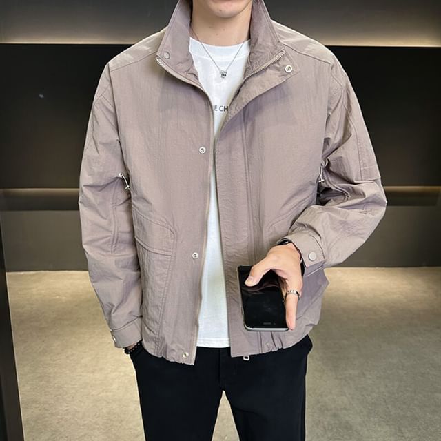 Andrei-Mock Neck Zip-Up Jacket
