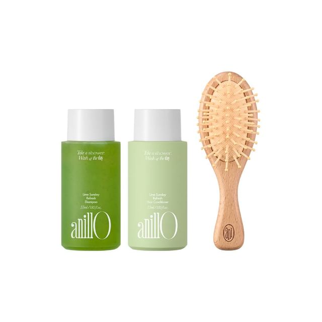 anillO-Lime Sunday Refresh Hair Brush Mini Set