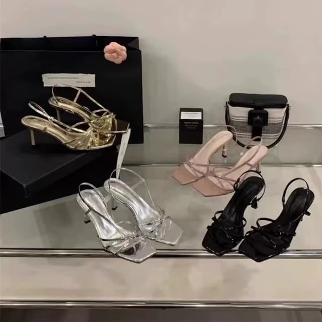 Anjay-Strappy High Heel Slingback Sandals