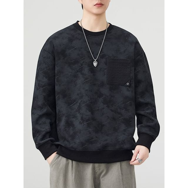 Anovier-Crew Neck Tie Dye Sweatshirt