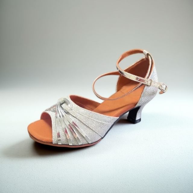 Anran-Indoor Spool Heel Glitter DOrsay Sandals