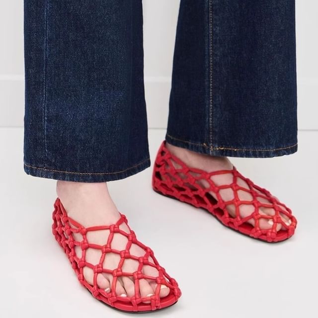 Anran-Woven Net Flats