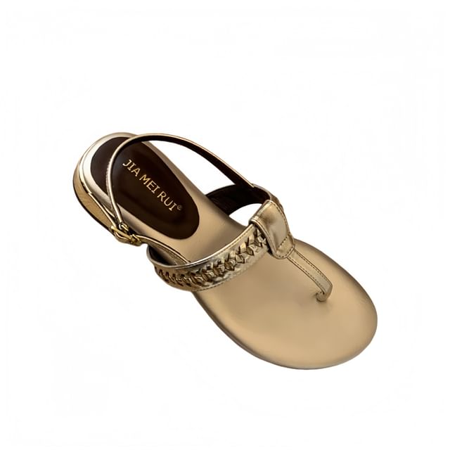 Anran-Woven Slingback Thong Sandals